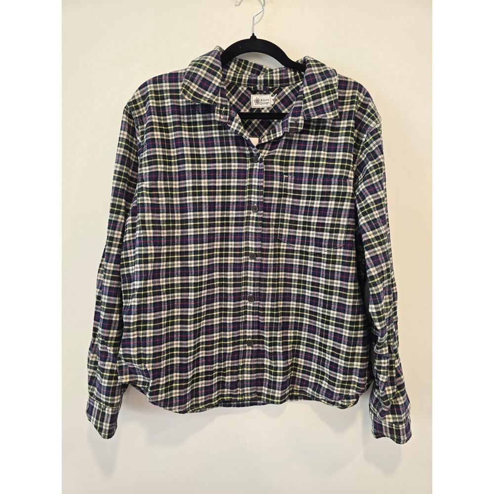 Alpine Design Navy and Cream Flannel Size M NWT